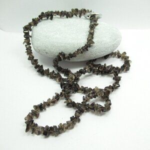 Smoky Quartz gemstone chip necklace